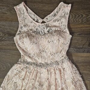 Elegant Lace Dress with Sequin Details
